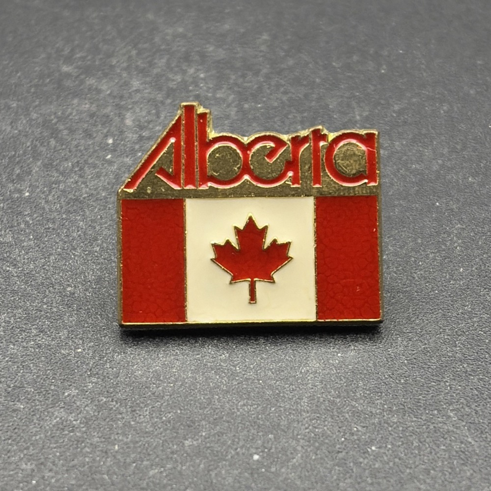 Alberta Canada Canadian Flag Lapel Hat Pin Travel Souvenir Collectible